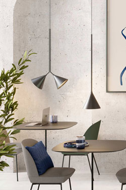 Black and gold pendant lamp Rubi