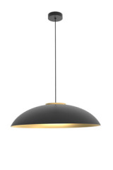 Large black and gold dome pendant light Rebeca - Pendants by Robin