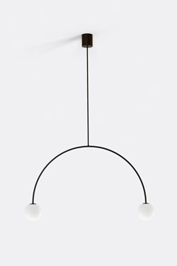 Large black designer pendant lamp, Riga 80 cm - Pendants by Robin