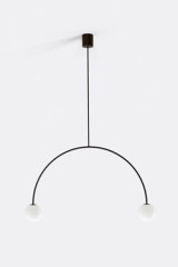 Large black designer pendant lamp, Riga 80 cm - Pendants by Robin