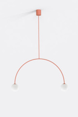 Large coral arc pendant lamp, Riga 80 cm - Pendants by Robin