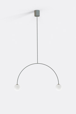 Olive green arc pendant lamp, Riga 50 cm - Pendants by Robin