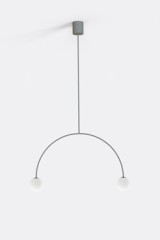 Olive green arc pendant lamp, Riga 50 cm - Pendants by Robin