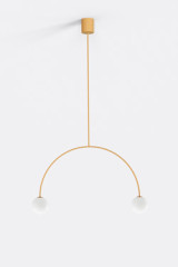 Yellow designer pendant lamp, Riga 50 cm - Pendants by Robin