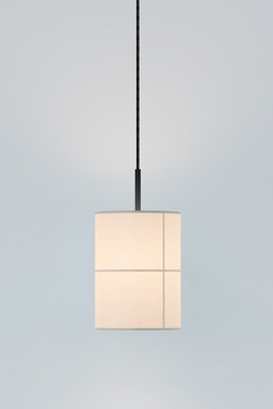 Rania suspension cylindrique en tissu crème 18cm