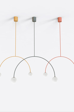 Suspension design jaune Riga 50 cm