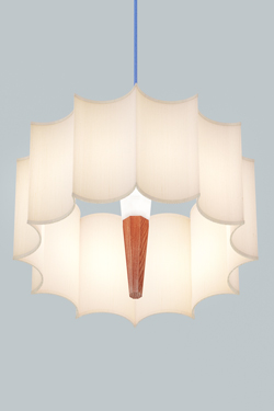 Suspension en tissu et bois de châtaigner Rain