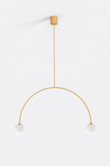 Suspension jaune sable grand modèle Riga 80cm  - Suspension by Robin