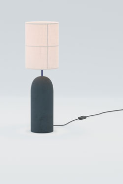 Dark grey concrete table lamp Rania - Table lamps by Robin