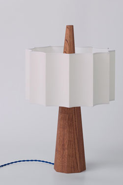 Wooden table lamp Rain
