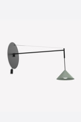 120 cm offset wall light, adjustable, black and green Roma - Wall lights by Robin