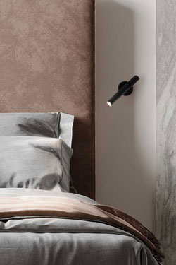 Large black metal wall light Rut