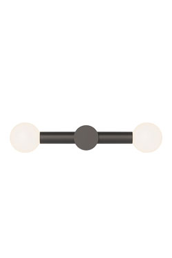 Matte black metal wall lamp Rigoberta Duo - Wall lights by Robin