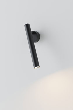 Minimalist black bedside wall lamp with integrated LED lighting Rui - Wall lights by Robin
