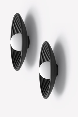 Randa black and white parabolic wall light - Wall lights by Robin