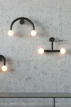 Rigoberta Trio  T wall light in matte black