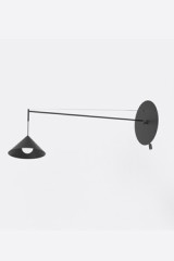 Roma 120 cm offset wall light in black metal - Wall lights by Robin