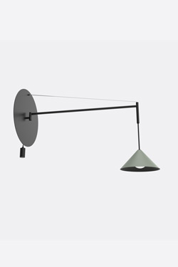 Roma olive green 60 cm offset wall light - Wall lights by Robin