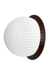 Small wall light in black metal and white opal glass Roi - Wall lights by Robin