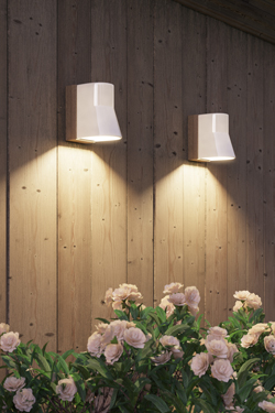 Applique d'extérieur en porcelaine blanche Beacon Wall - Applique d'extérieur by Royal Botania