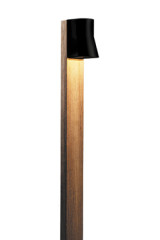 Balise de jardin en porcelaine et teck Beacon noire - Balise d'extérieur by Royal Botania