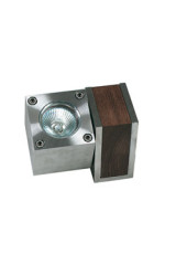 Q-BIC spot d' extérieur cube orientable en teck et inox - Spot & projecteur d'extérieur by Royal Botania