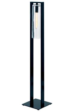Dome Lampadaire d'extérieur aluminium noir et verre cylindrique Modèle 170cm - Lampadaire d'extérieur by Royal Botania