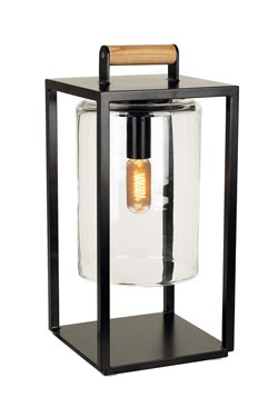 Dome Small lampe d'extérieur noire et verre transparent - Lampe d'extérieur by Royal Botania