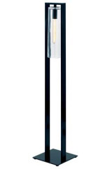 Dome Floor lamp outdoor black aluminum and cylindrical glass Model 170cm - Exterior columns by Royal Botania