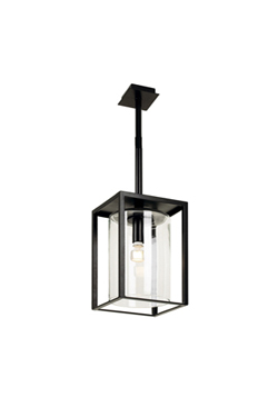 Pendant lamp Dome short stem and clear glass - Exterior pendants by Royal Botania