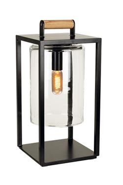Outdoor lantern Dome Small black aluminum and clear glass - Exterior post-top lamps by Royal Botania