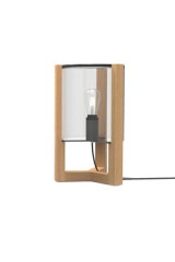 Tristar outdoor lamp in teak and smoked glass 45cm - Exterior post-top lamps by Royal Botania