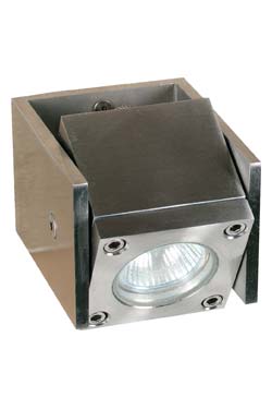 Q-Bic Wall cube wall light stainless steel 1 light