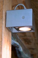 Q-Bic Wall cube wall light stainless steel 1 light - Exterior wall lights by Royal Botania