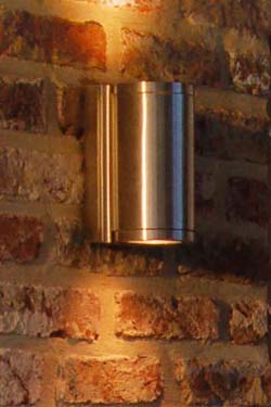 Omega double wall lamp cylinder stainless steel