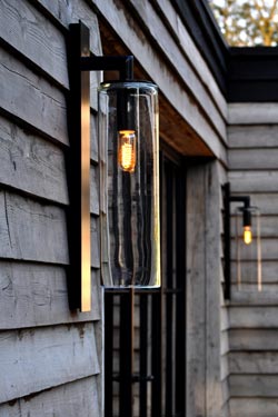 Outdoor wall lamp Dome black aluminum and clear glass - Exterior wall lights by Royal Botania