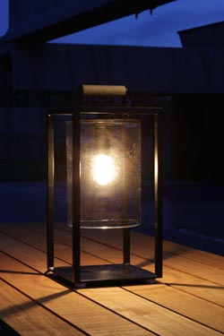 Lanterne d'extérieur Dome Small noir en aluminium et verre clair