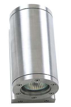 Omega applique double forme cylindre inox