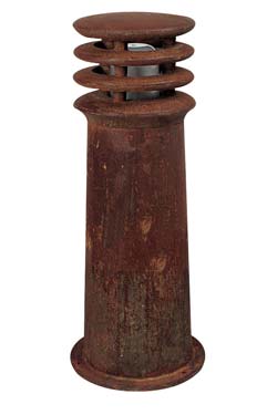 Rusty balise de jardin section ronde fonte d'acier 40cm
