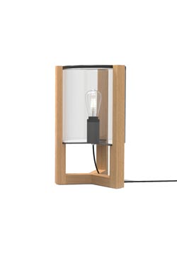 Tristar lampe d'extérieure en teck et verre fumé 45cm - Lampe d'extérieur by Royal Botania