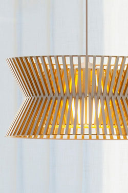 Kontro suspension géométrique noire et bois