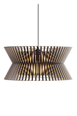 Kontro suspension géométrique noire et bois - Suspension by Secto Design
