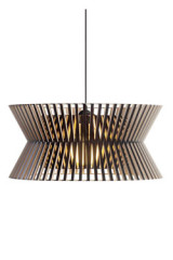 Kontro suspension géométrique noire et bois - Suspension by Secto Design