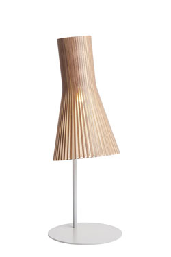 Lampe de table en bois et stratifié noir