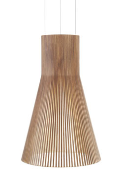 Magnum maxi suspension conique noire et bois