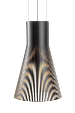 Magnum maxi suspension conique noire et bois - Suspension by Secto Design