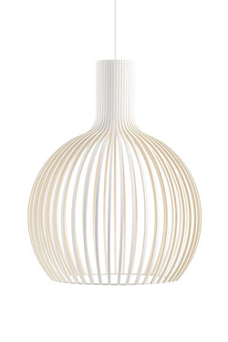 Octo suspension modèle blanc et bois - Suspension by Secto Design