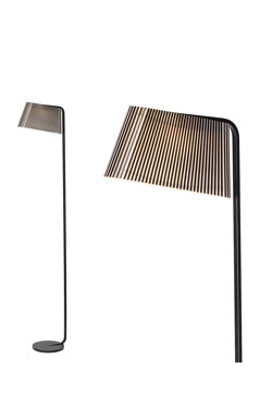 Owalo lampadaire noir à éclairage LED  - Lampadaire by Secto Design