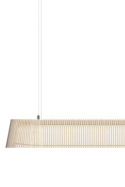 Owalo Suspension longue en bouleau naturel - Suspension by Secto Design