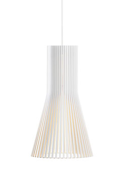Petite suspension conique en bouleau naturel